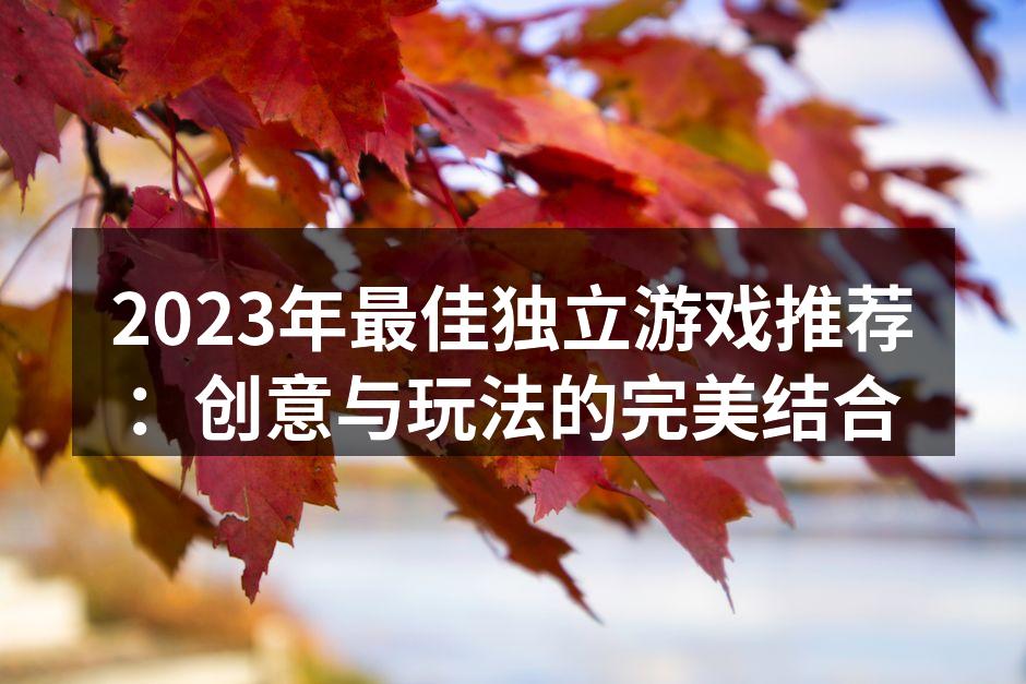 独立游戏展现无限创意